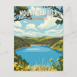 Mount Gambier Australien Reise Kunst Vintage Postkarte