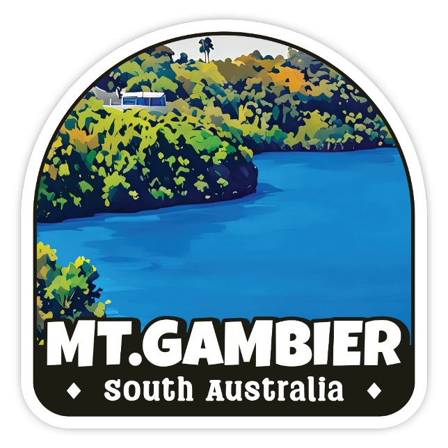 Mount Gambier, Südaustralischer Aufkleber (Mt Gambier, South Australia Arch Sticker)