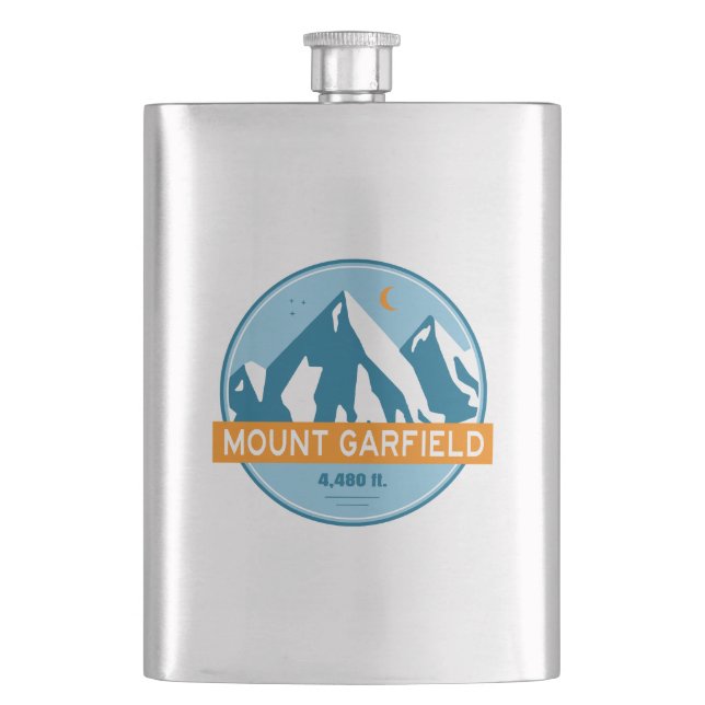 Mount Garfield New Hampshire Stars Moon Flachmann (Vorderseite)