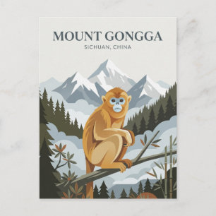 Mount Gongga China Postkarte