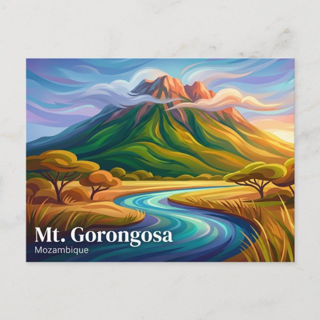 Mount Gorongosa Mosambik Postkarte (Vorderseite)