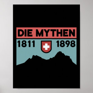 Mount Grosser Mythen Wanderung Mountainbiken Schwe Poster