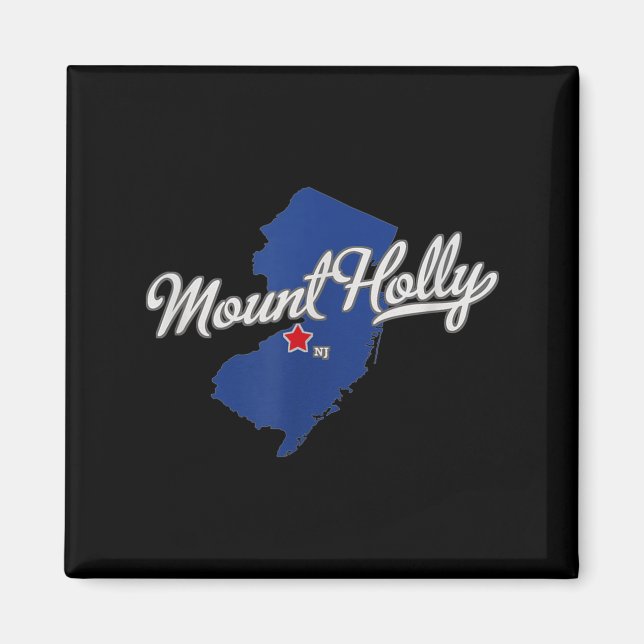 Mount Holly New Jersey Nj Map  Magnet (Vorne)