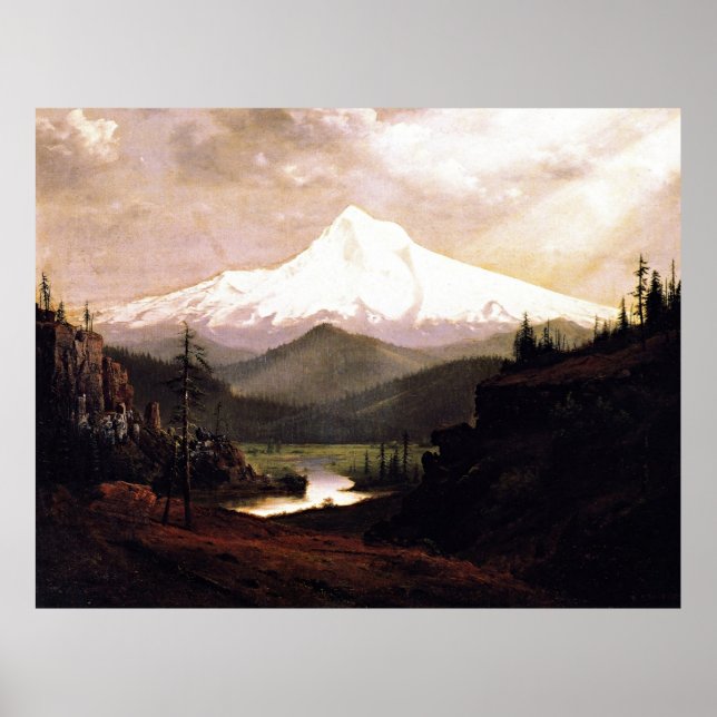 Mount Hood | Ölgemälde von William S. Parrott Poster (Vorne)