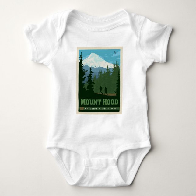 Mount Hood | Oregon Baby Strampler (Vorderseite)