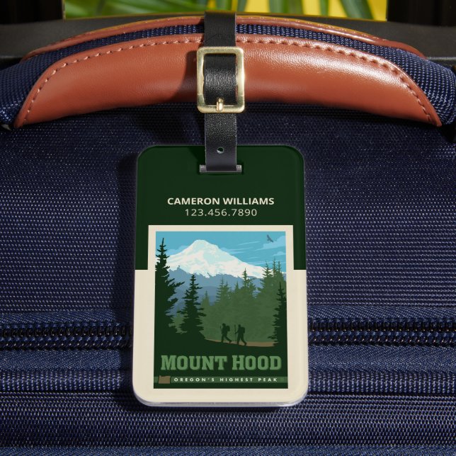 Mount Hood | Oregon Gepäckanhänger (Vorderseite Insitu 2)