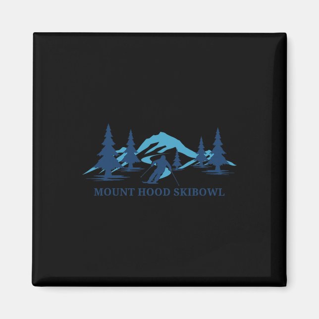 Mount Hood Skibowl Oregon Ski Resort Skiing Skier  Magnet (Vorne)