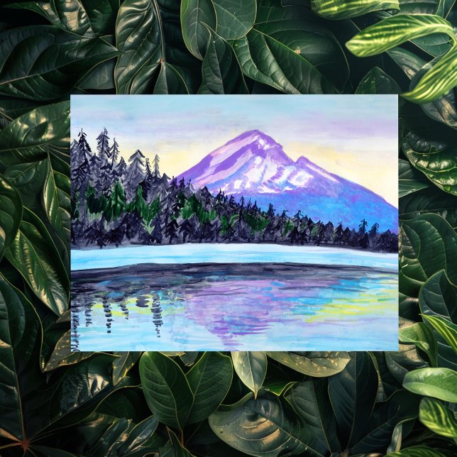 Mount Hood Sonnenaufgang Locarno Postkarte (Mount Hood Sunrise at Lost Lake CUSTOM Postcard
)