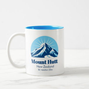 Mount Hutt Neuseeland Skigebiet Souvenir Zweifarbige Tasse