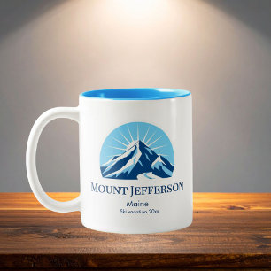 Mount Jefferson Maine Skigebiet Resort-Souvenir Zweifarbige Tasse