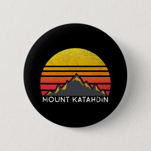 Mount Katahdin Maine Sonnenuntergang Wandern Vinta Button