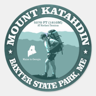 Mount Katahdin Runder Aufkleber