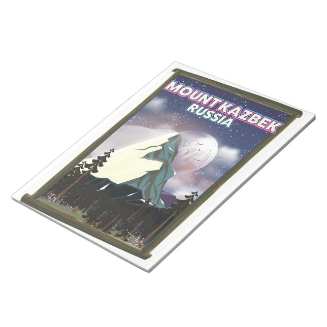 Mount Kazbek russisches Reiseplakat. Notizblock (angewinkelt)