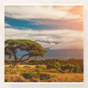 Mount Kilimanjaro Amboseli, Kenia Glasuntersetzer