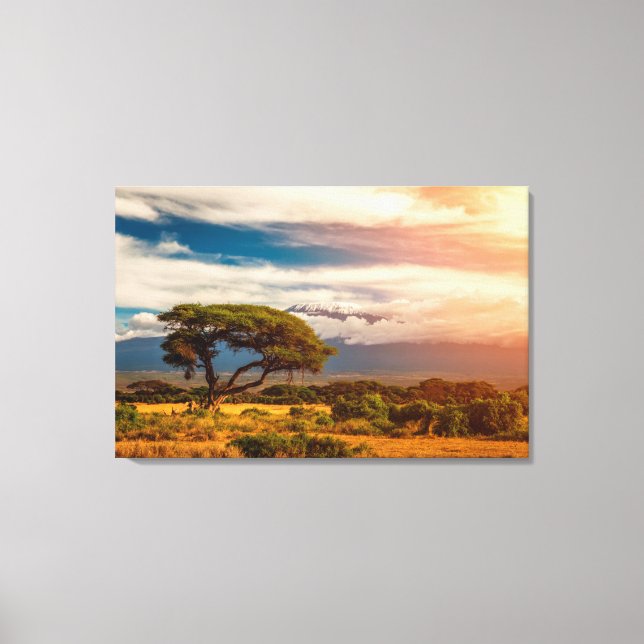 Mount Kilimanjaro | Amboseli, Kenia Leinwanddruck (Vorderseite)