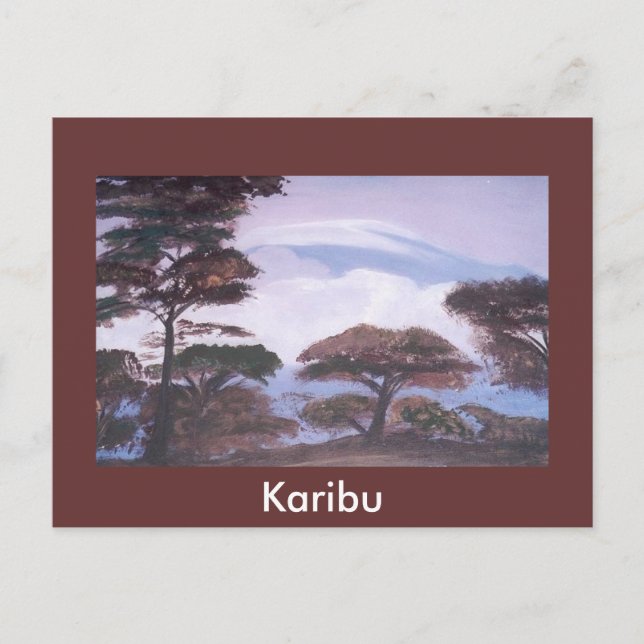 Mount Kilimanjaro, Ostafrika Postkarte (Vorderseite)