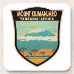 Mount Kilimanjaro Tansania Afrika Vintag Getränkeuntersetzer<br><div class="desc">Mount Kilimanjaro Vektorgrafik Design. Es ist der höchste Berg Afrikas und der höchste freistehende Berg der Welt.</div>
