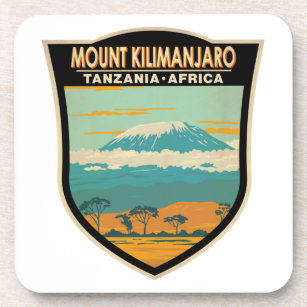 Mount Kilimanjaro Tansania Afrika Vintag Getränkeuntersetzer