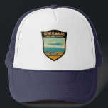 Mount Kilimanjaro Tansania Afrika Vintag Truckerkappe<br><div class="desc">Mount Kilimanjaro Vektorgrafik Design. Es ist der höchste Berg Afrikas und der höchste freistehende Berg der Welt.</div>