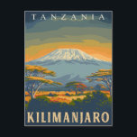 Mount Kilimanjaro, Tansania Atemberaubend Vintag Postkarte<br><div class="desc">Mit dieser bezaubernden Vintagen Postkarte können Sie den majestätischen Kilimanjaro,  den höchsten Berg Afrikas,  in die Vergangenheit zurückfahren. Diese Postkarte zeichnet sich durch ein wunderschönes Vektorgrafik-Design des Kilimanjaro,  Tansania,  Afrika aus und ist somit eine perfekte Ergänzung zu Ihrer Sammlung oder ein einzigartiges Geschenk für Reisende.</div>