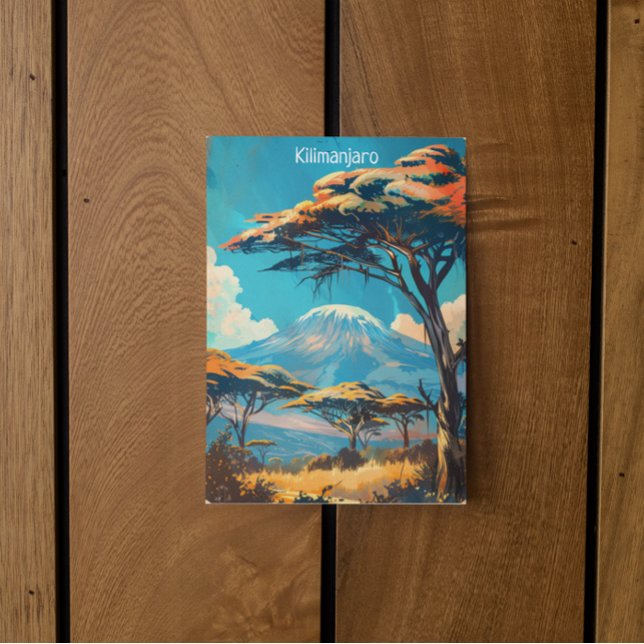 Mount Kilimanjaro Tansania Vintage Travel Postkarte (vintage kilimanjaro postcard)