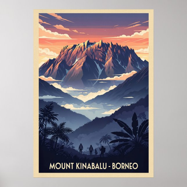 Mount Kinabalu Borneo V03 Poster (Vorne)