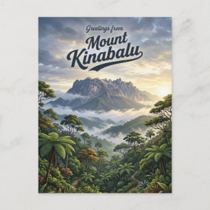 Mount Kinabalu Malaysia Postkarte