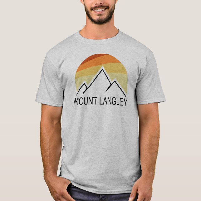 Mount Langley California Retro T-Shirt (Vorderseite)