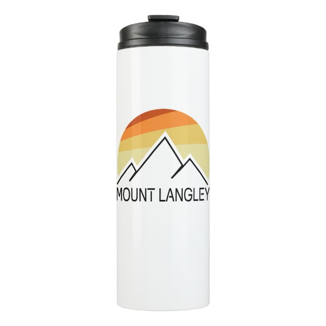 Mount Langley California Retro Thermosbecher (Vorderseite)