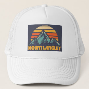 Mount Langley California Retro Turquoise Truckerkappe