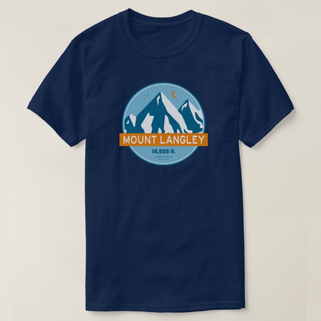 Mount Langley California Stars Moon T-Shirt (Design vorne)