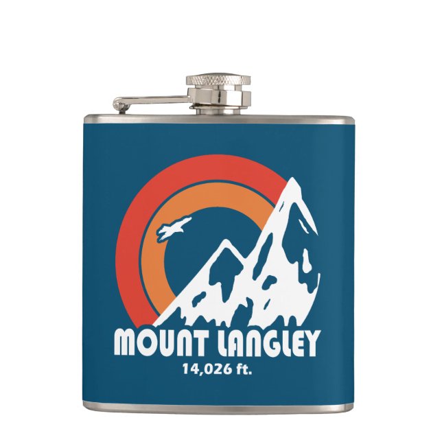 Mount Langley California Sun Eagle Flachmann (Vorderseite)