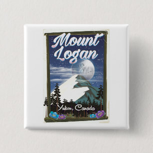 Mount Logan, Yukon, Kanada Button