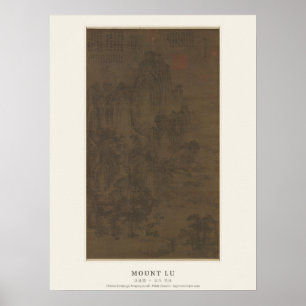 Mount Lu Chinesischer Landschaftsposter - Jing Hao Poster