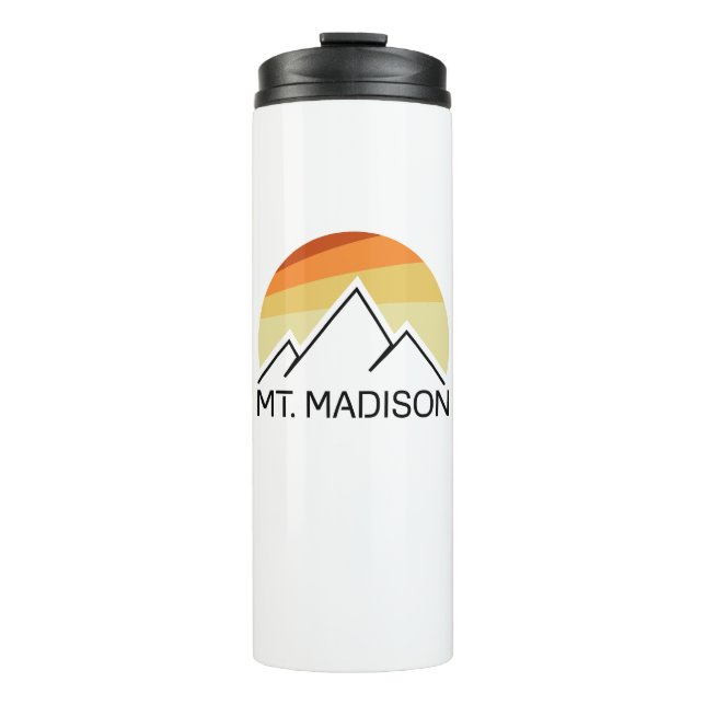 Mount Madison New Hampshire Retro Thermosbecher (Vorderseite)