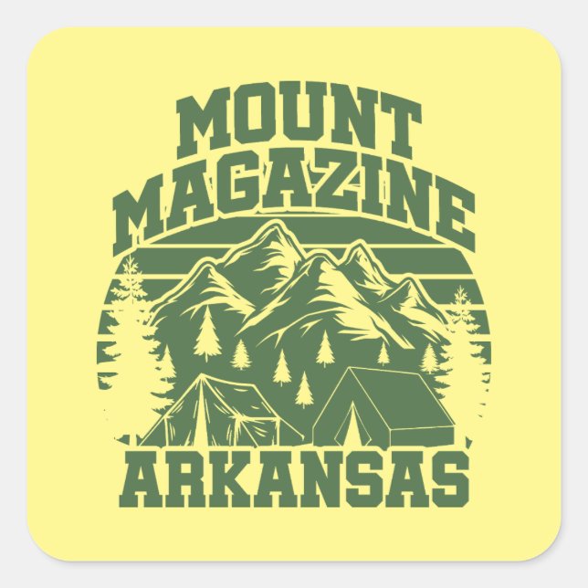 Mount Magazine Staat Park Quadratischer Aufkleber (Vorderseite)
