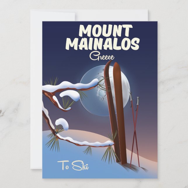 Mount Mainalos griechischer Skispass. (Vorderseite)