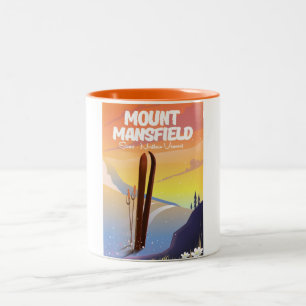 Mount Mansfield, Stowe Nord-Vermont Skigebiet Zweifarbige Tasse