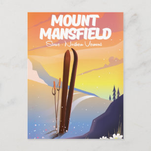 Mount Mansfield, Stowe Skigebiet im Norden Vermont Postkarte