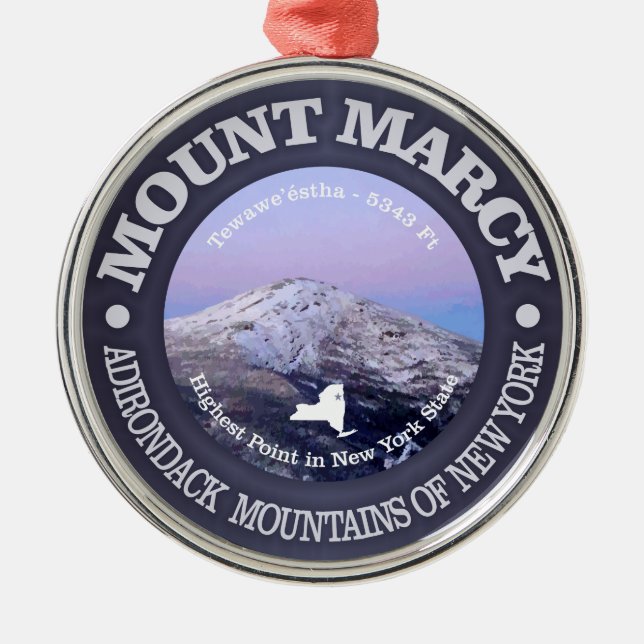 Mount Marcy Ornament Aus Metall (Vorne)