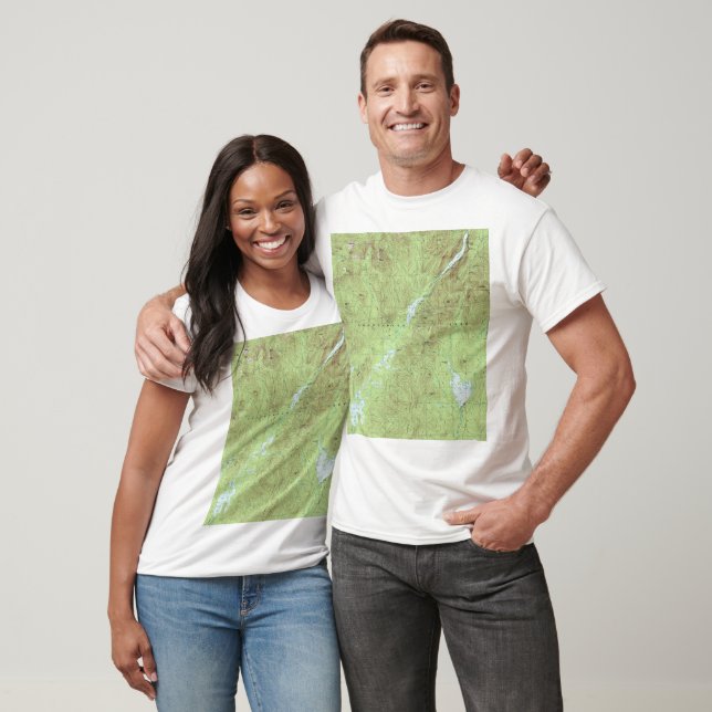 Mount Marcy Topographische Karte - Adirondack Park T-Shirt (Unisex)