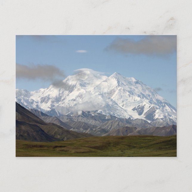 Mount Mckinley im Nationalpark Denali, Alaska Postkarte (Vorderseite)