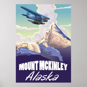 Mount McKinley Mountain Vintage-Reiseposter Poster