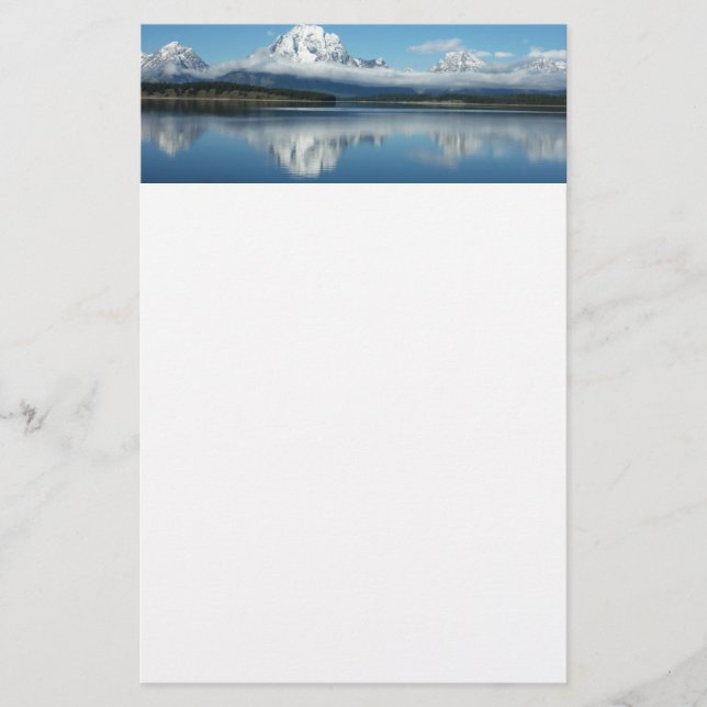 Mount Moran Reflection auf Grand Teton Briefpapier (Vorderseite)