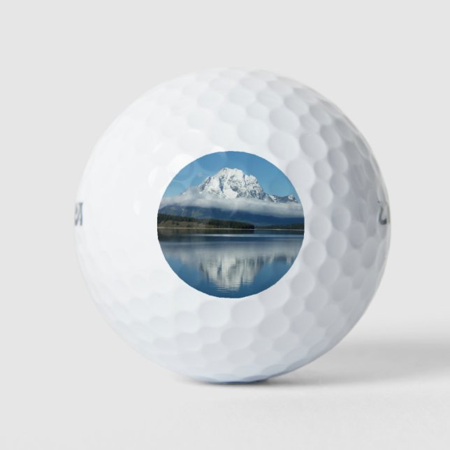 Mount Moran Reflection auf Grand Teton Golfball (Vorderseite)