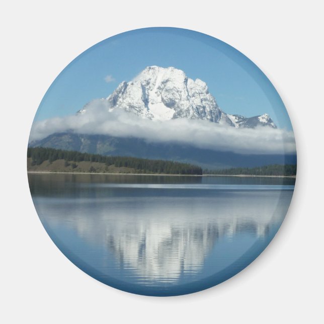 Mount Moran Reflection auf Grand Teton Magnet (Vorne)