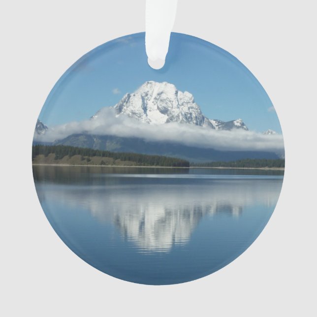 Mount Moran Reflection auf Grand Teton Ornament (Vorderseite)
