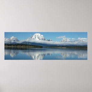 Mount Moran Reflection auf Grand Teton Poster
