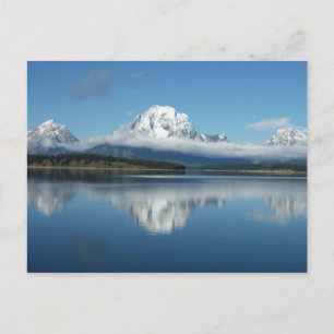 Mount Moran Reflection auf Grand Teton Postkarte