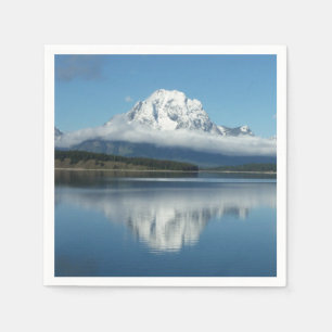 Mount Moran Reflection auf Grand Teton Serviette